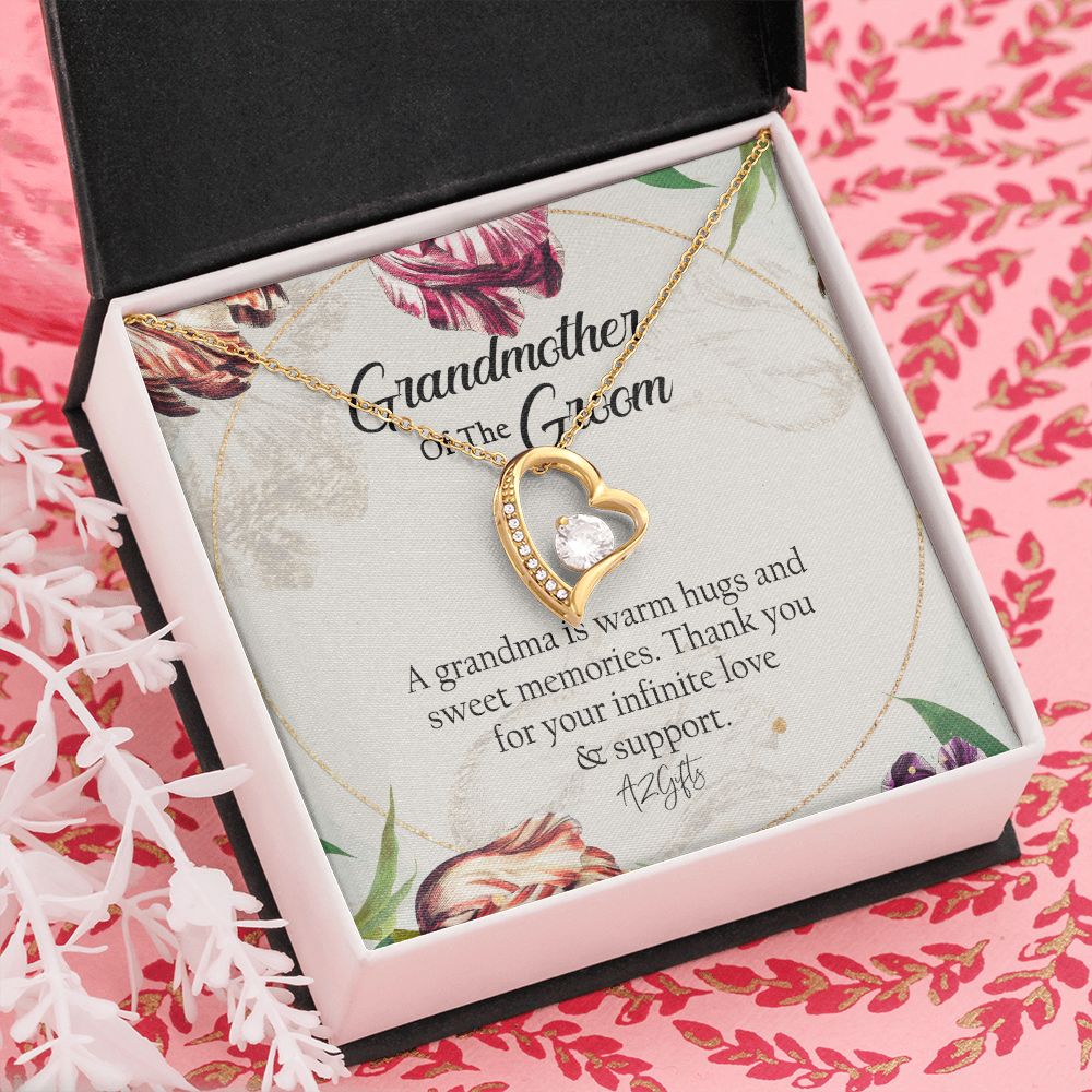 To My Grandmother Necklace, Gift for Grandmother Necklace, Mothers Day Gift For Grandma Nana, Grandma Jewelry From Grandchildren GrandKids , Jewelry Box Gift For Grandma Grandmother1 Forever Love Necklace