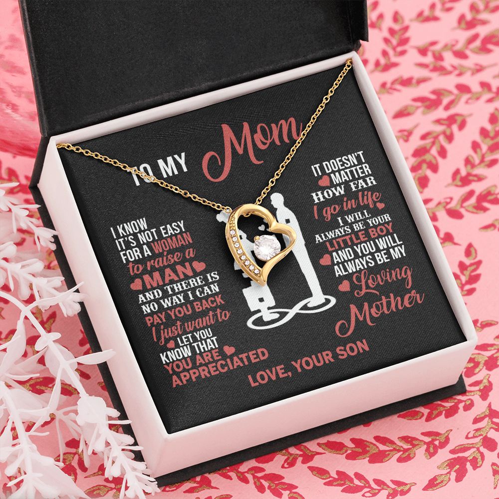 Mom Necklace Mothers Day Gift From Son To My Mom Forevere Love Necklace Gift Mom Forever Love Necklace