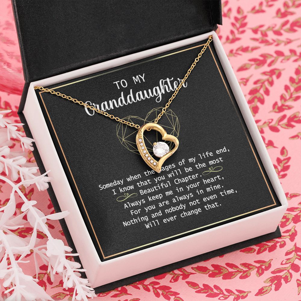 To my Granddaughter Necklace Gift For Granddaughter Birthday Congrats Graduation Forever Love Necklace