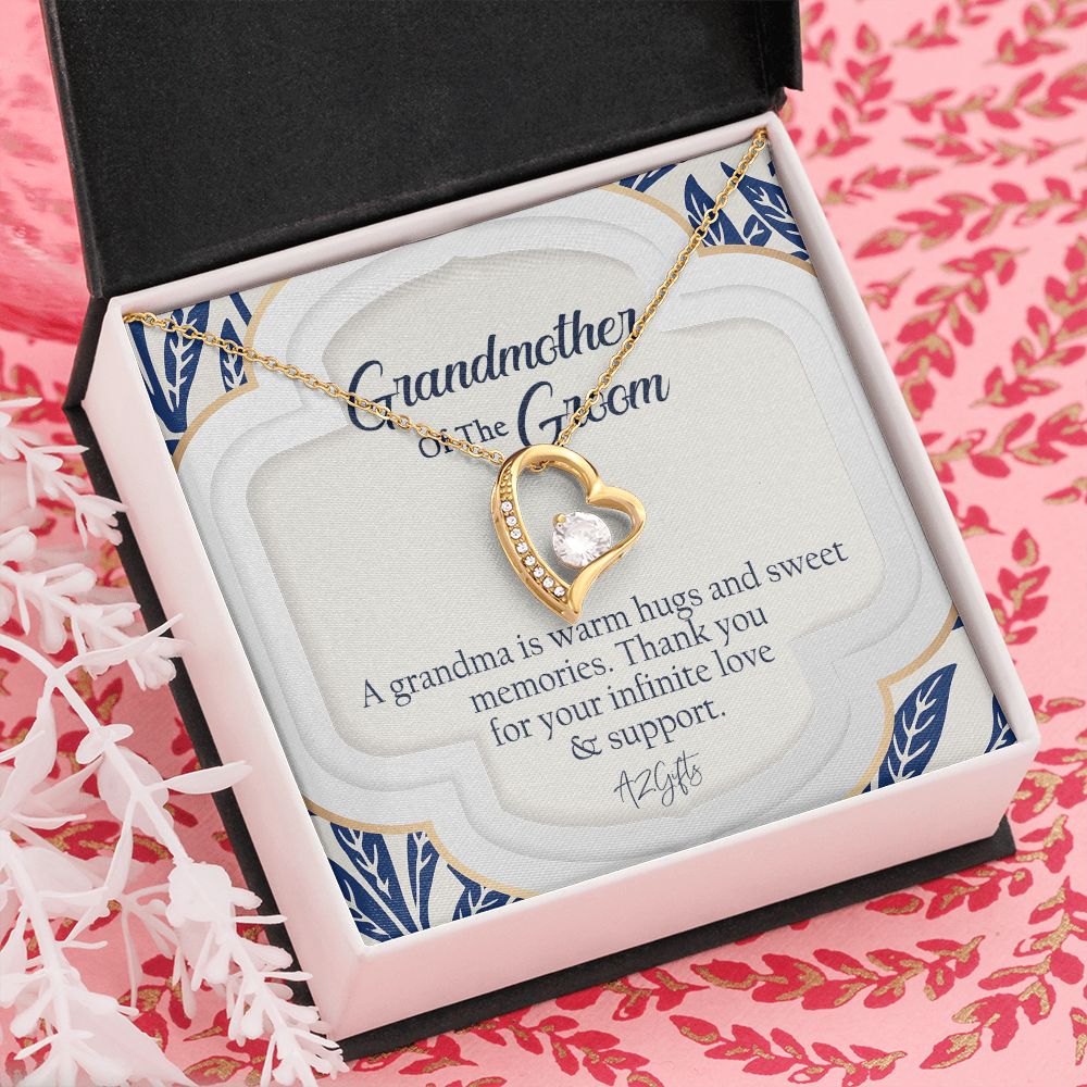 To My Grandmother Necklace, Gift for Grandmother Necklace, Mothers Day Gift For Grandma Nana, Grandma Jewelry From Grandchildren GrandKids , Jewelry Box Gift For Grandma Grandmother3 Forever Love Necklace
