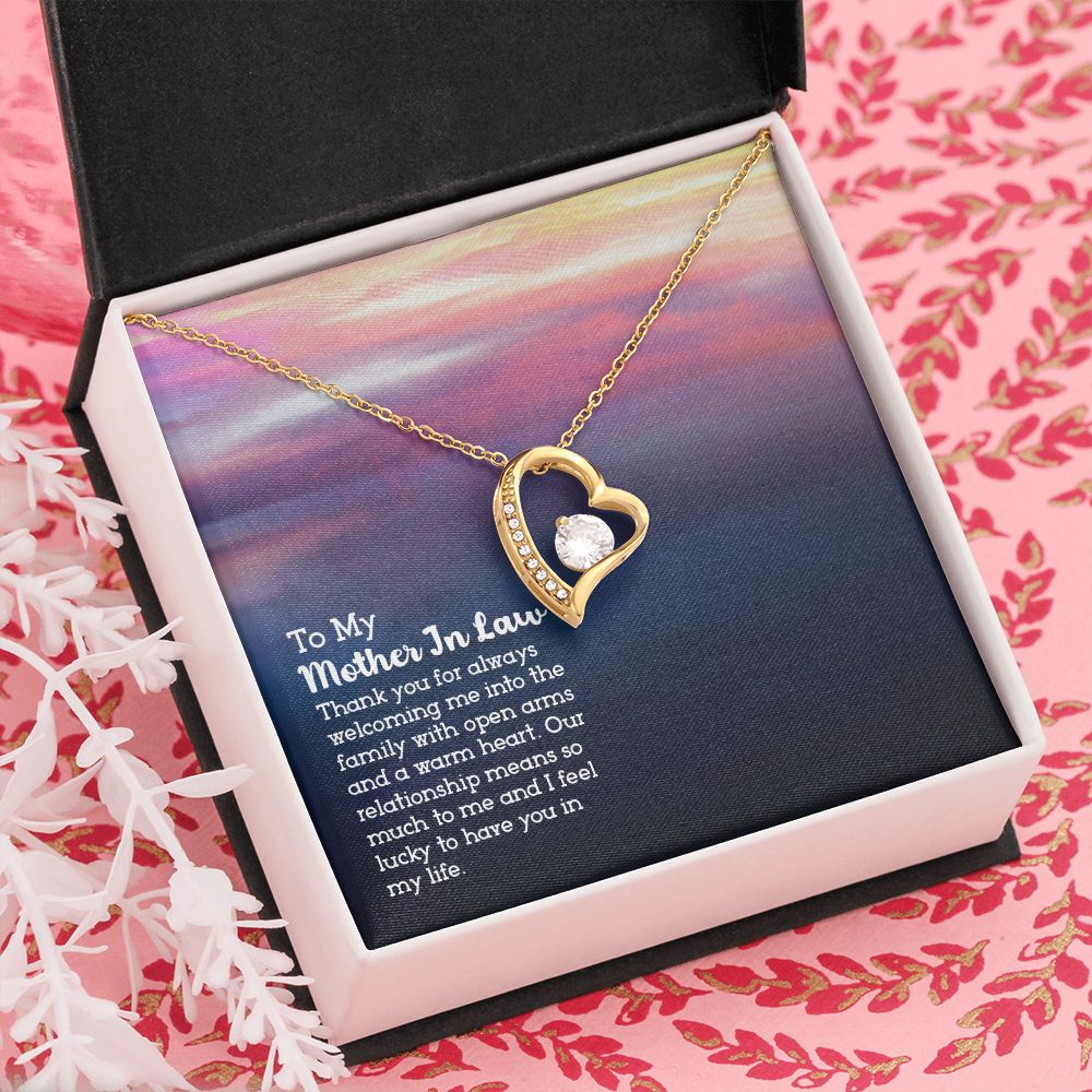 Mother in Law Necklace, Jewelry for Women, Future Mother in Law Gifts from Daughter in Law, Mother of Bride Gifts For Mother in Law, Birthday Gifts For Mother In Law From Daughter In Law13 Forever Love Necklace