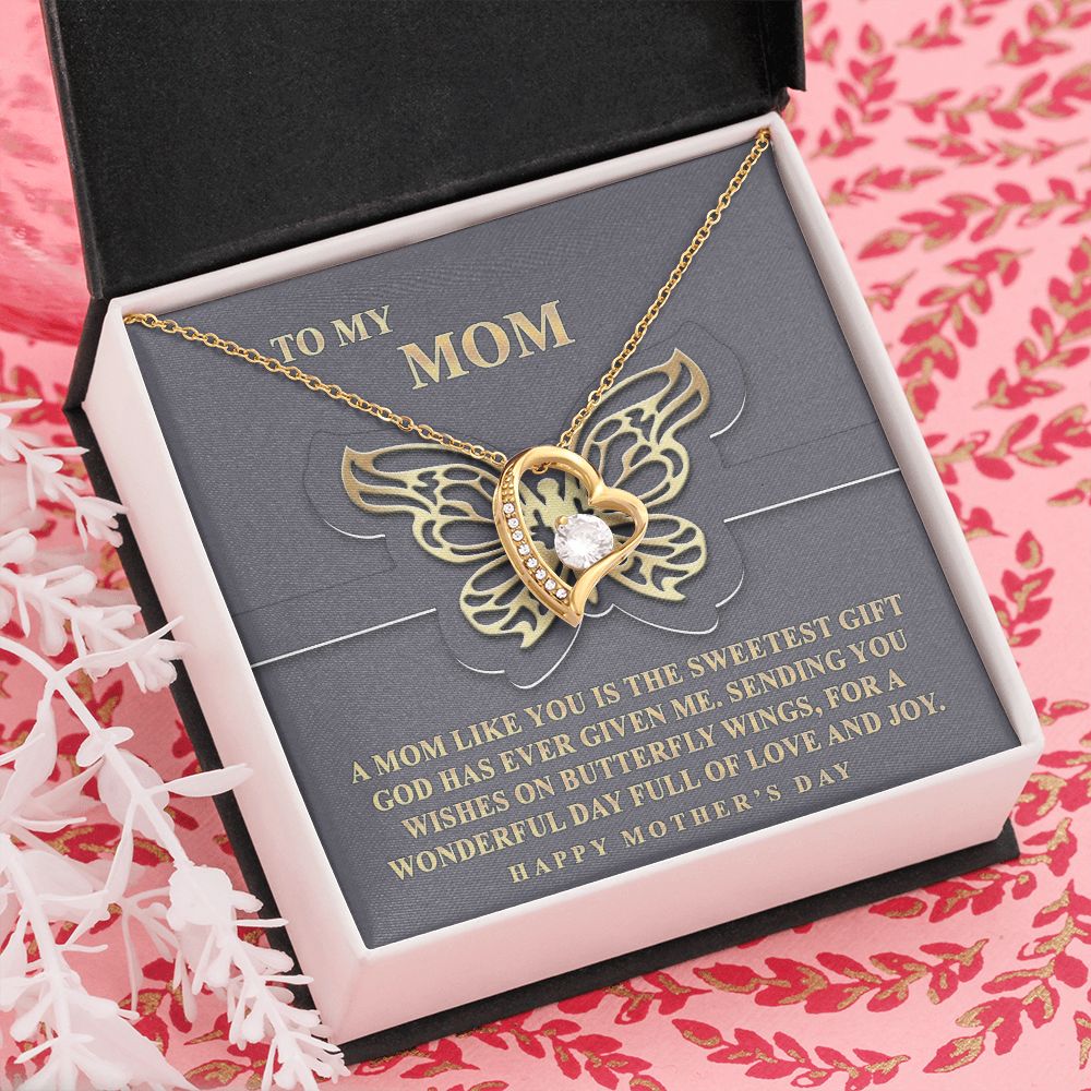 To My Mom Necklace, Gift For Mom, Mother's Day Gift from Daughter, Mom Jewelry Gift for Mothers Day, Birthday Gift for Mother, Moms Gift from Daughter Son, Necklace for Mom Mother 12 Forever Love Necklace