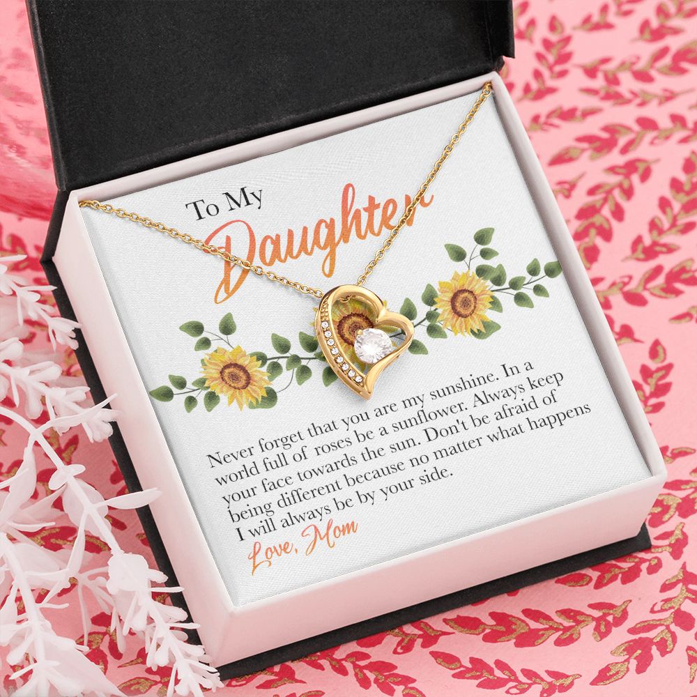Mother Daughter Gift Ideas, To My Daughter Gift Necklace from Mom, Jewelry Pendant Present for Daughter, Birthday Christmas Gift Graduation Gifts for Daughters, Mother and Daughter Necklace 30 Forever Love Necklace