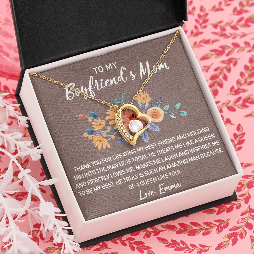 Gift for Boyfriend's Mom, Boyfriend Mom Gift, To My Boyfriends Mom's Gift, Mother's Day Gift for Boyfriends Mom, Boyfriend Mom Forever Love Necklace