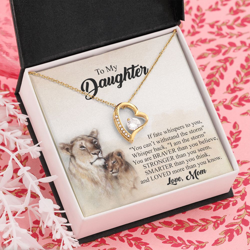 Mother Daughter Gift Ideas, To My Daughter Gift Necklace from Mom, Jewelry Pendant Present for Daughter, Birthday Christmas Gift Graduation Gifts for Daughters, Mother and Daughter Necklace 24 Forever Love Necklace
