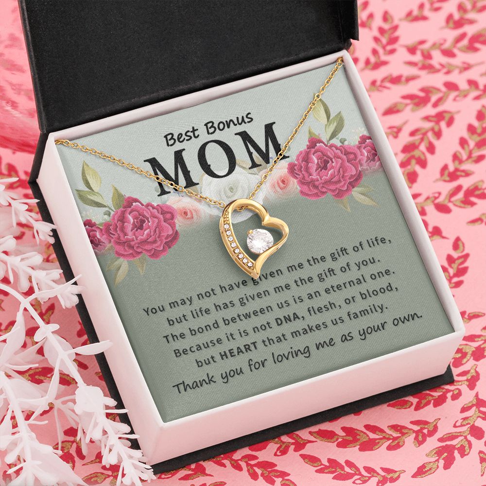 Mother Daughter Necklace as Daughter Gift from Mom, Mom Necklace as Christmas Gift for Mom from Son, Birthday Gift for Mother in Law Necklace, Bonus Mom Gifts for Step Mom Necklace2 Forever Love Necklace