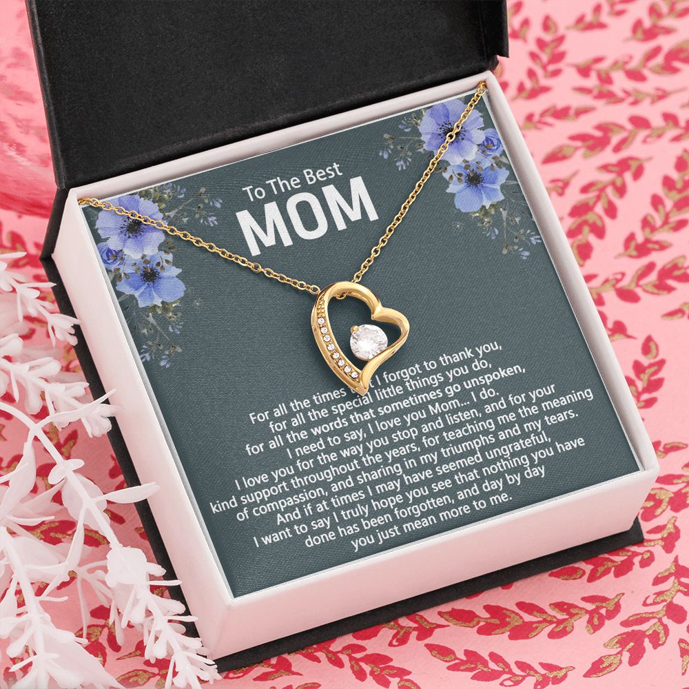 To The Best Mom Love Knot Necklace Gift For Mom On Mother's Day Forever Love Necklace