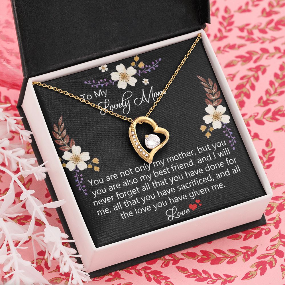 To My Mom Necklace, Gift For Mom, Mother's Day Gift from Daughter, Mom Jewelry Gift for Mothers Day, Birthday Gift for Mother, Moms Gift from Daughter Son, Necklace for Mom Mother15 Forever Love Necklace