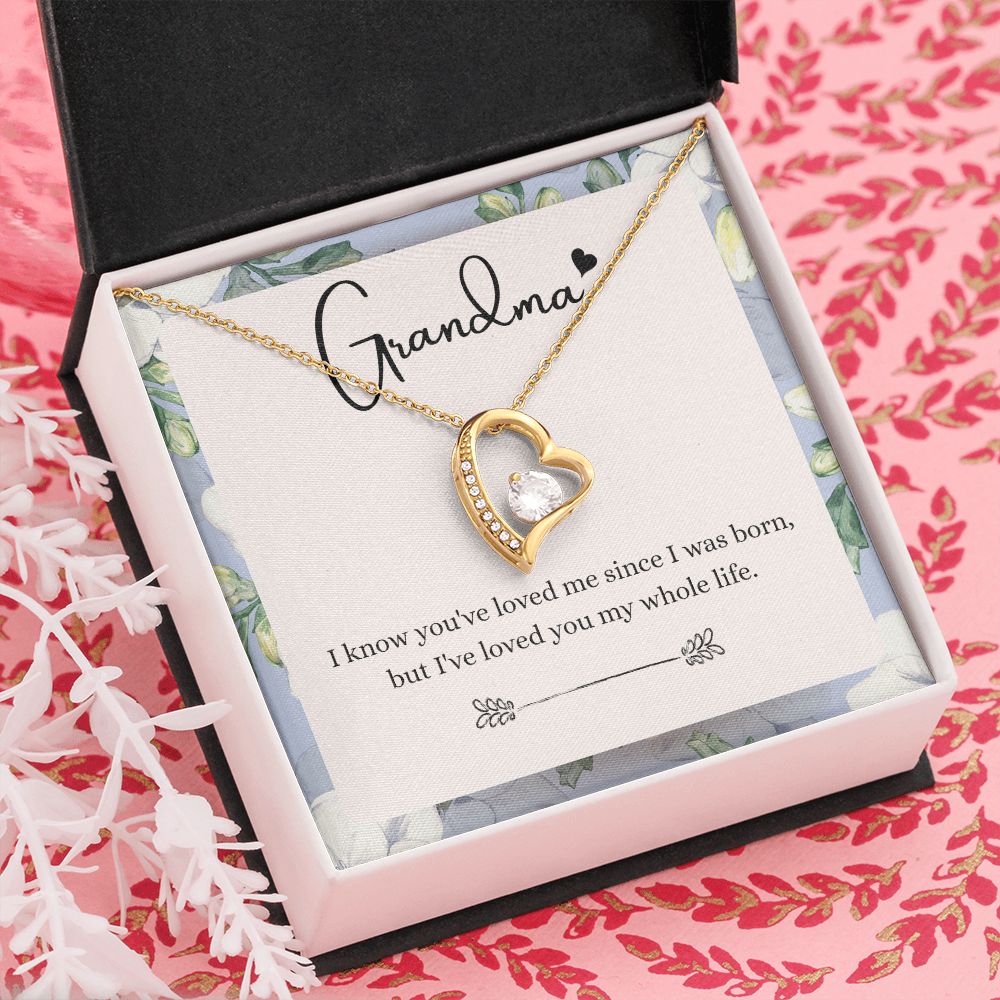To My Grandma Necklace, Gift for Grandmother Necklace, Mothers Day Gift For Grandma Nana, Grandma Jewelry From Grandchildren GrandKids , Jewelry Box Gift For Grandma Grandmother9 Forever Love Necklace