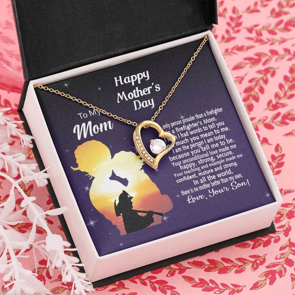Mom Necklace Gifts for Mom from Daughter to Mom Gifts for Mothers Day from Daughter, To My Mom Necklace from Daughter to Mom Birthday Gifts Necklace with Message Card and Gift Box14 Forever Love Necklace