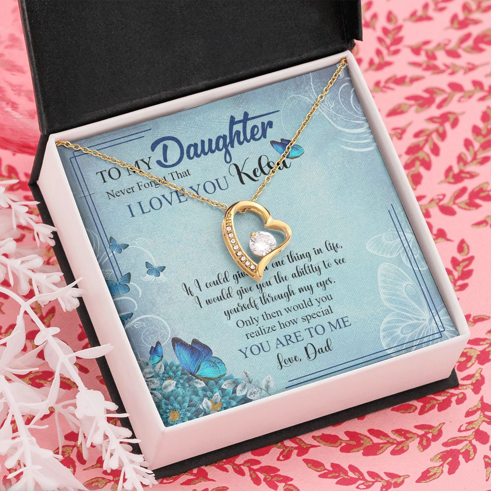 Mother Daughter Gift Ideas, To My Daughter Gift Necklace from Mom, Jewelry Pendant Present for Daughter, Birthday Christmas Gift Graduation Gifts for Daughters, Mother and Daughter Necklace 21 Forever Love Necklace