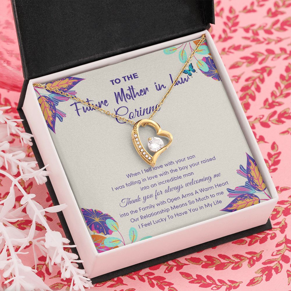 Mother in Law Necklace, Jewelry for Women, Future Mother in Law Gifts from Daughter in Law, Mother of Bride Gifts For Mother in Law, Birthday Gifts For Mother In Law From Daughter In Law16 Forever Love Necklace