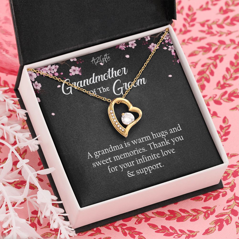 To My Grandmother Necklace, Gift for Grandmother Necklace, Mothers Day Gift For Grandma Nana, Grandma Jewelry From Grandchildren GrandKids , Jewelry Box Gift For Grandma Grandmother Forever Love Necklace