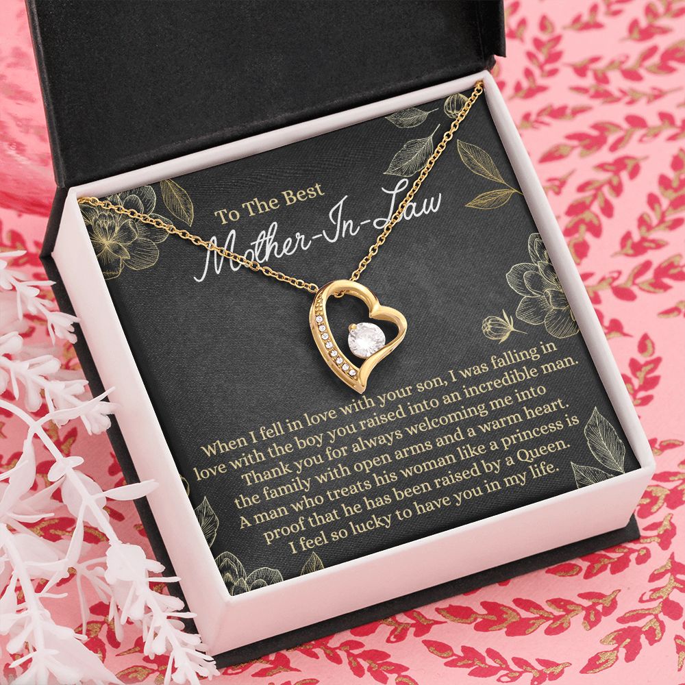 Mother In Law Gift, Cute Mother In Law Gifts Christmas, Unique Gift for Mother In Law Birthday, Best Mother In Law Gift, Mother-In-Law Gift Forever Love Necklace