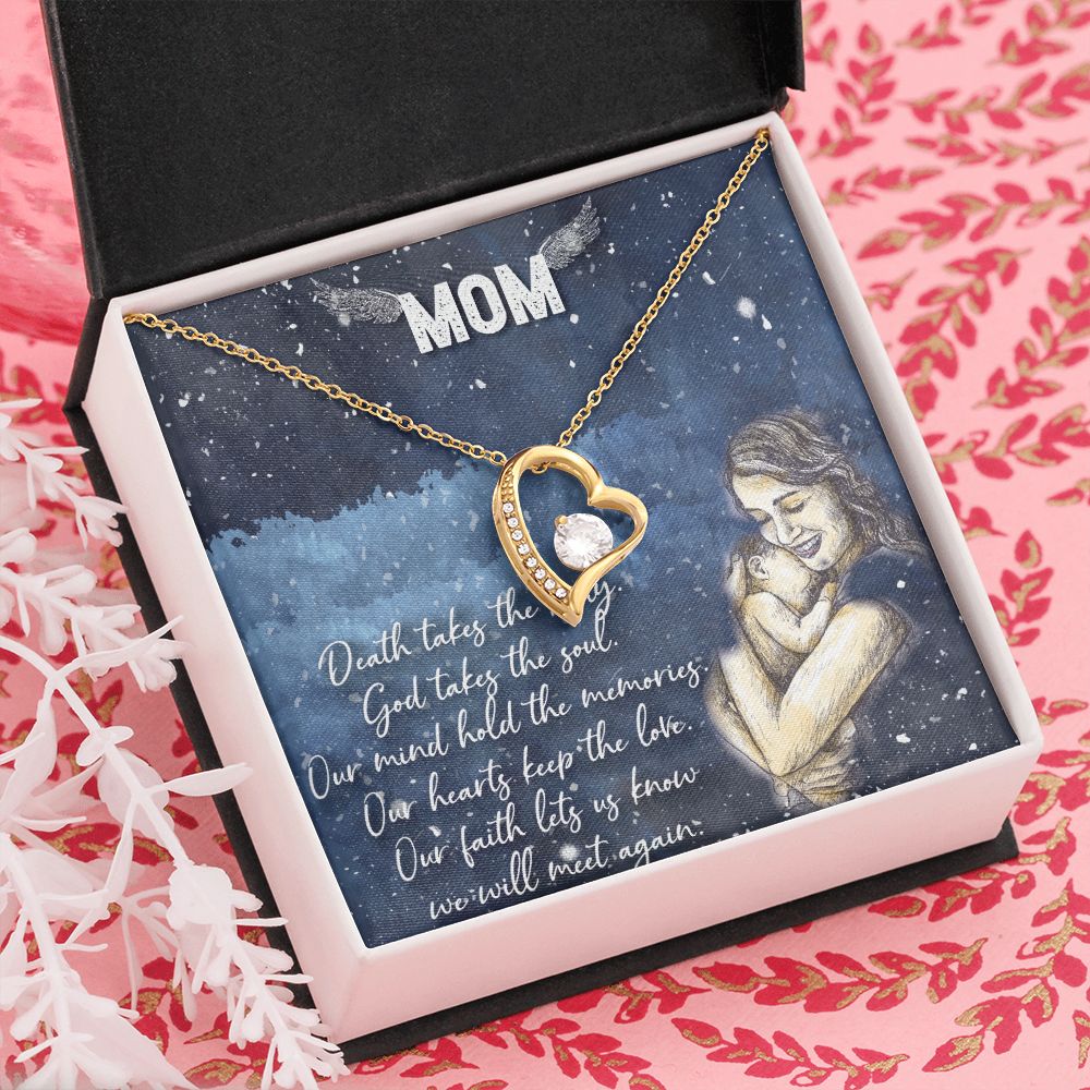To My Mom Necklace Pendant Gift From Daughter Your Faith Lets Us Know With Message Card Gift For Mom Forever Love Necklace