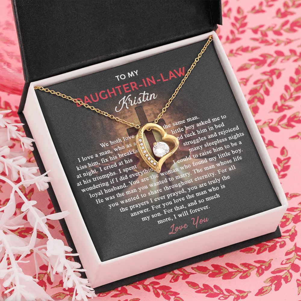 Daughter In Law Gifts Ideas, Daughter In Law Necklace, Gifts For Future Daughter In Law, Daughter In Law Birthday Gifts, Daughter-in-law Gifts From Mother In Law, Birthday Gifts For Daughter8 Forever Love Necklace