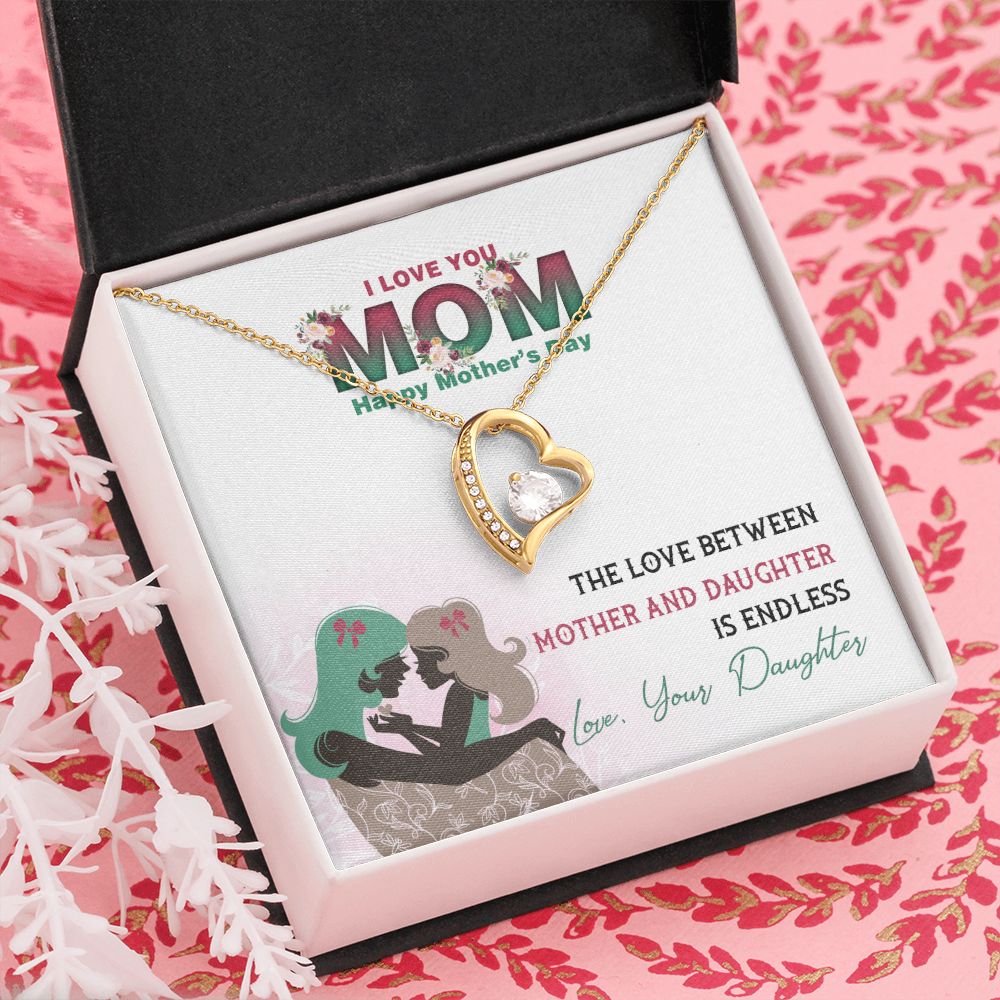 Mom Necklace Gifts for Mom from Daughter to Mom Gifts for Mothers Day from Daughter, To My Mom Necklace from Daughter to Mom Birthday Gifts Necklace with Message Card and Gift Box2236 Forever Love Necklace