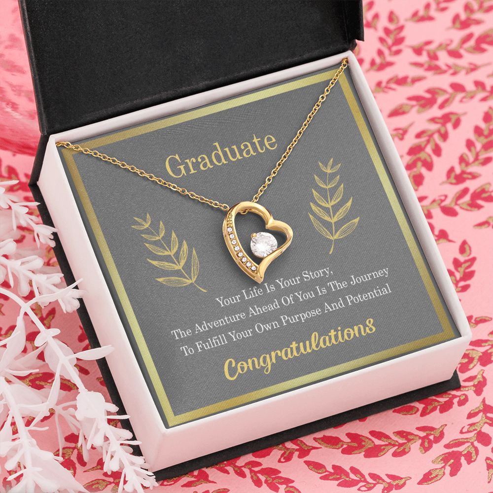 Graduation Gift For Daughter, University Graduate Gift, Graduation Gift For Her Congrats Graduation Pendants Gift For Daughter, Granddaughter, Niece, Sister Forever Love Necklace
