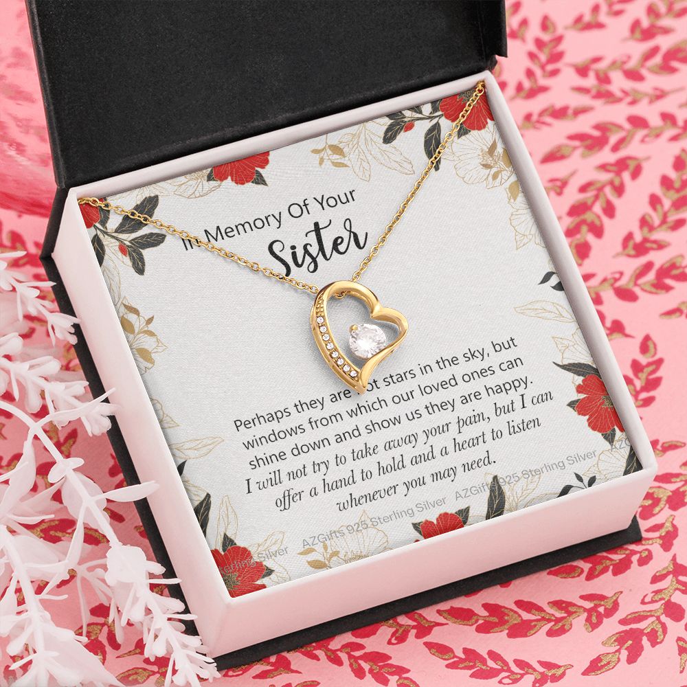 In Memory Of Your Sister Gift, Sympathy Loss Of Sister, Memorial Gift For Loss Of Sister , Sympathy Gift Loss Of A Sister, Loss Of A Sister Forever Love Necklace