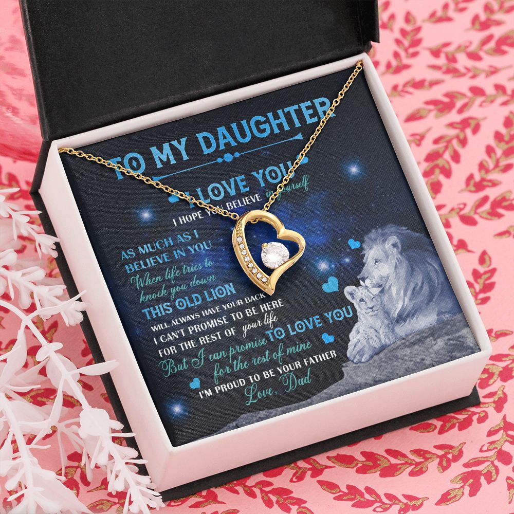 Dad To Daughter Necklace Jewelry Gift for Daughter from Dad Father Daughter Gift 175009114907 Forever Love Necklace