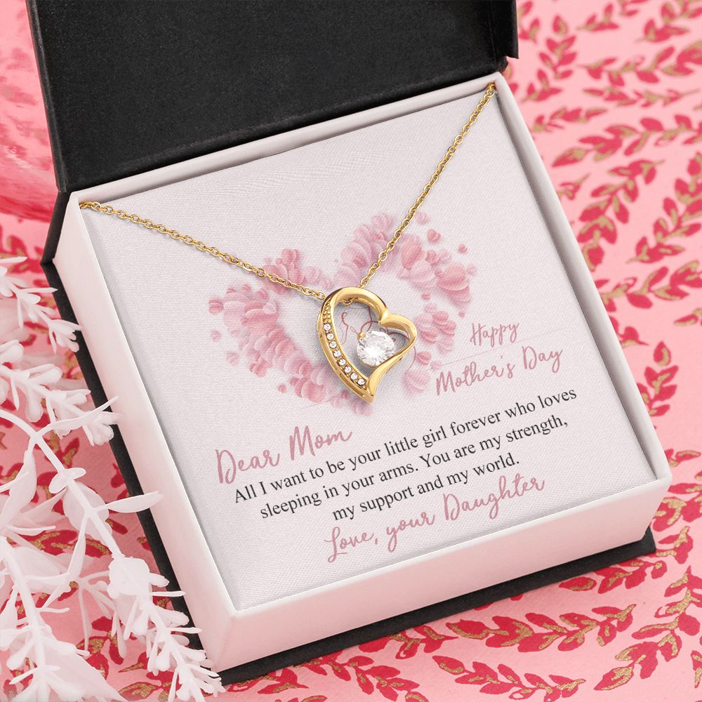 Mom Necklace Gifts for Mom from Daughter to Mom Gifts for Mothers Day from Daughter, To My Mom Necklace from Daughter to Mom Birthday Gifts Necklace with Message Card and Gift Box25 Forever Love Necklace