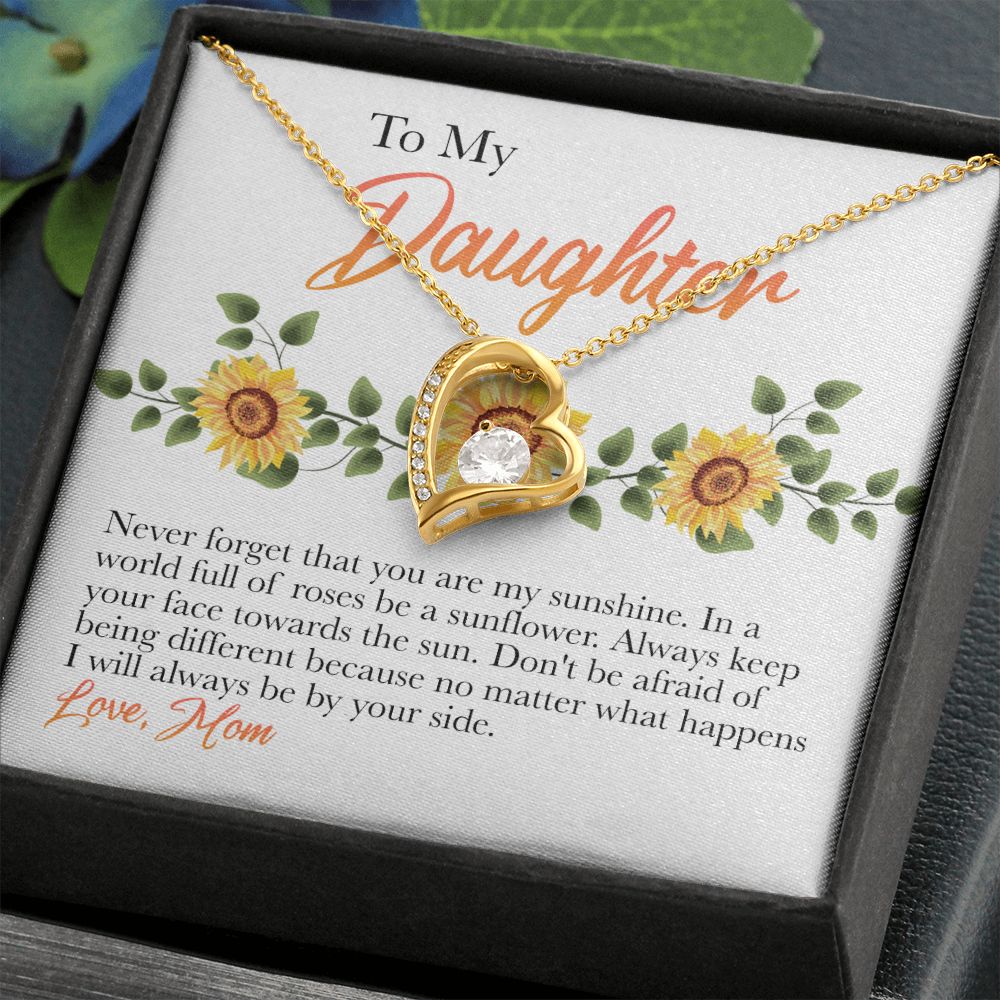 Jewelry Pendant Present for Daughter, To My Daughter Gift Necklace from Mom, Mother Daughter Gift Ideas, Birthday Christmas Gift Graduation Gifts for Daughters, Mother and Daughter Necklace 12 Forever Love Necklace