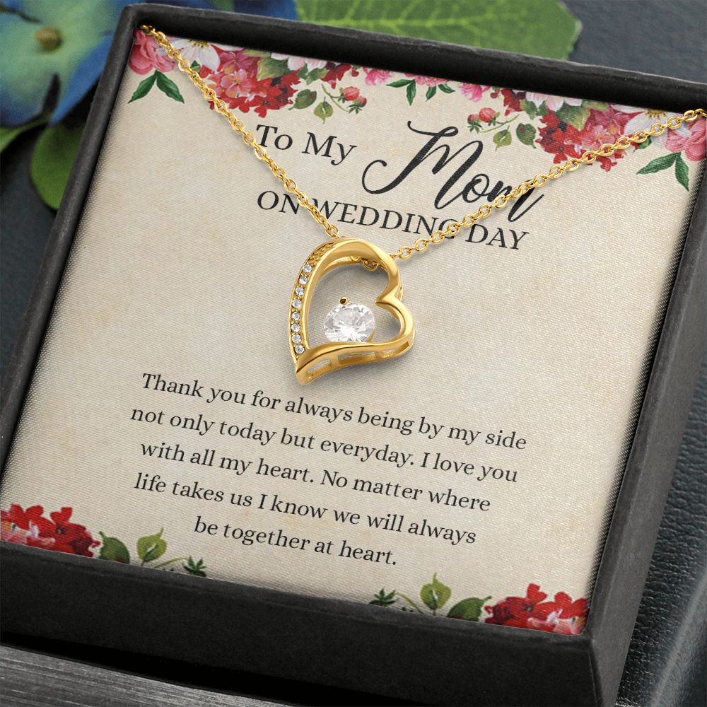 Gift for Mother of The Groom Necklace Gift for Mom on Wedding Day Gift for Maid of Honor Gift for Bridesmaid Proposal Gift to My Mom Necklace from Daughter Forever Love Necklace