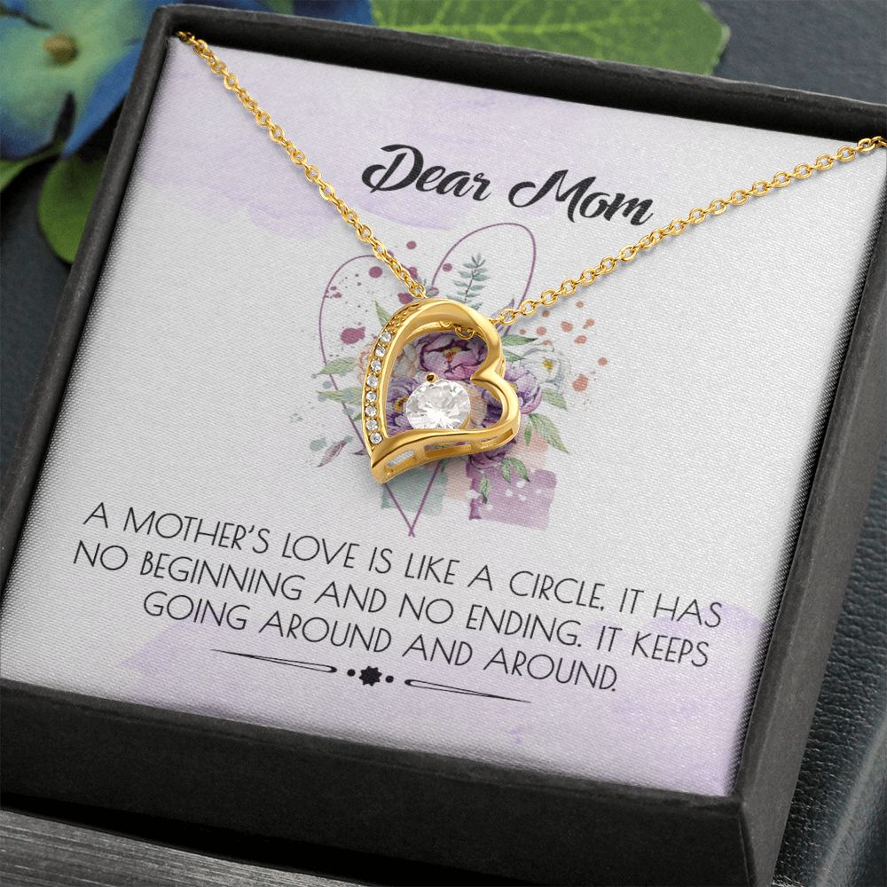 To My Mom Necklace Pendant Gift From Daughter Or Son Happy Mother's Day Gift For Mom Birthday, Anniversary Forever Love Necklace
