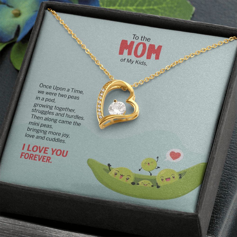 To My Mom Peas Pod Necklace From Kids, Gift For Mom On Mother's Day Jewelry Mom Forever Love Necklace