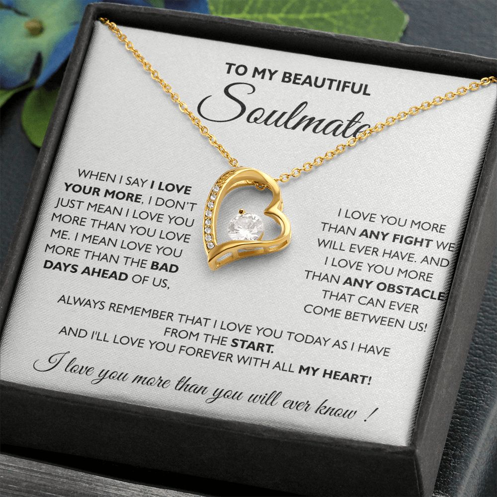 To My Soulmate Necklace Eternal Hope Necklace Valentine Day gift for Soulmate 175133533988 Forever Love Necklace