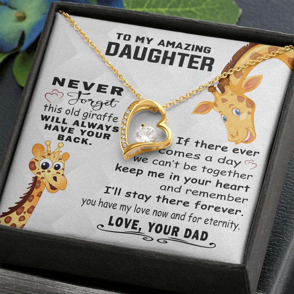 Jewelry Pendant Present for Daughter, To My Daughter Gift Necklace from Mom, Mother Daughter Gift Ideas, Birthday Christmas Gift Graduation Gifts for Daughters, Mother and Daughter Necklace 18 Forever Love Necklace