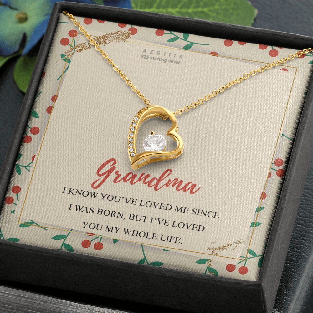 To My Grandma Necklace, Gift for Grandmother Necklace, Mothers Day Gift For Grandma Nana, Grandma Jewelry From Grandchildren GrandKids , Jewelry Box Gift For Grandma Grandmother15 Forever Love Necklace