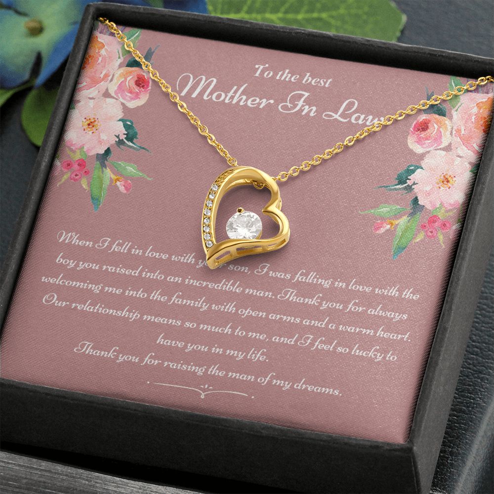 To The Best Mother In Law Gifts, Love Knot Necklace, Mother's Day Necklace Gifts Forever Love Necklace