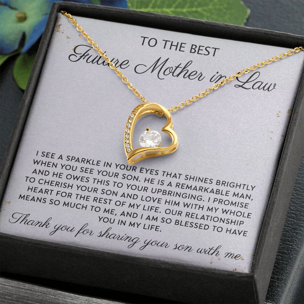 Gift to MIL Mother of the Groom Gift From Bride Wedding Gift Pendants from Bride Gifts for Mom Mother of the Bride Necklace Unique Groom Mom Forever Love Necklace