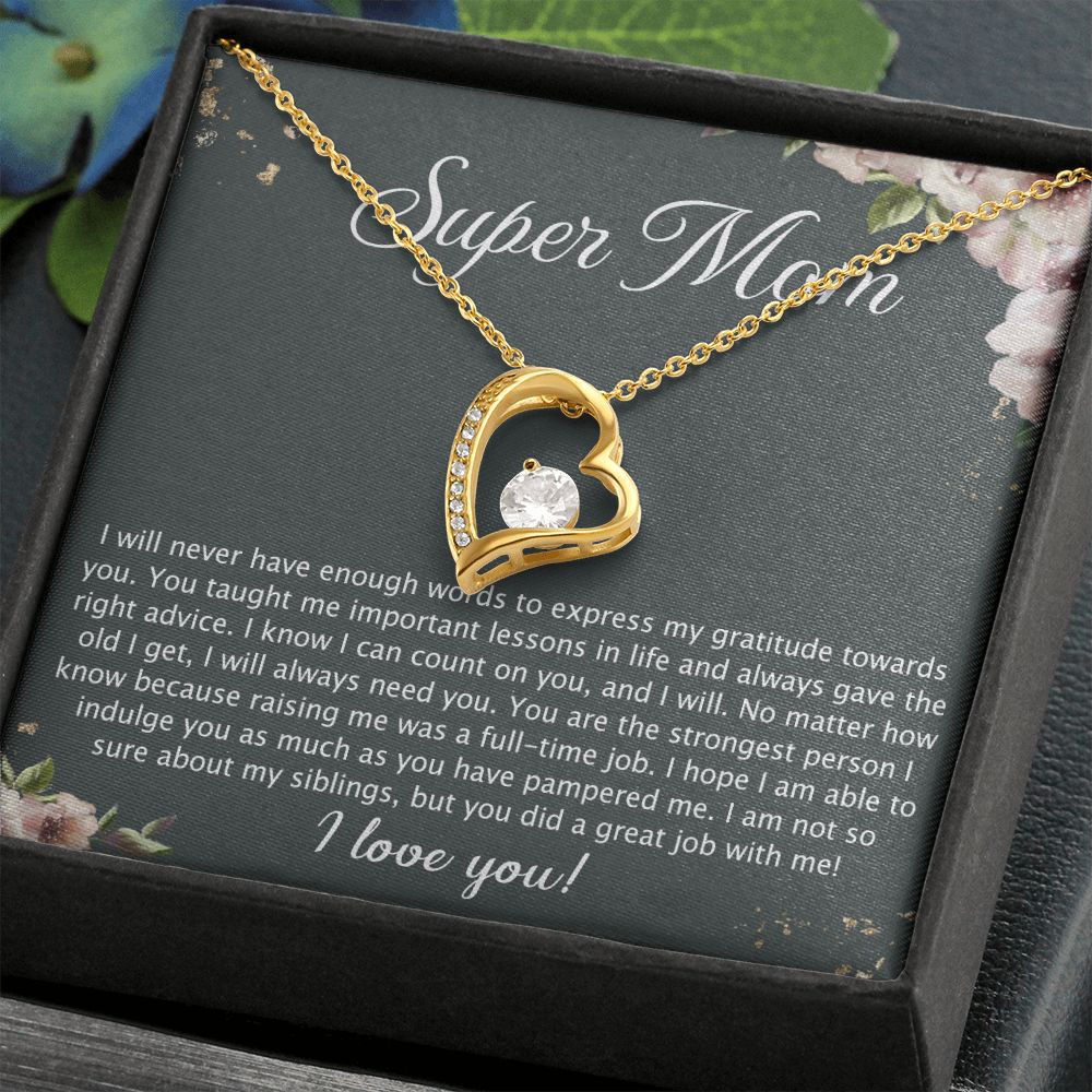 To My Mom Necklace Pendant Gift From Daughter Your Faith Lets Us Know With Message Card Gift For Mom Forever Love Necklace
