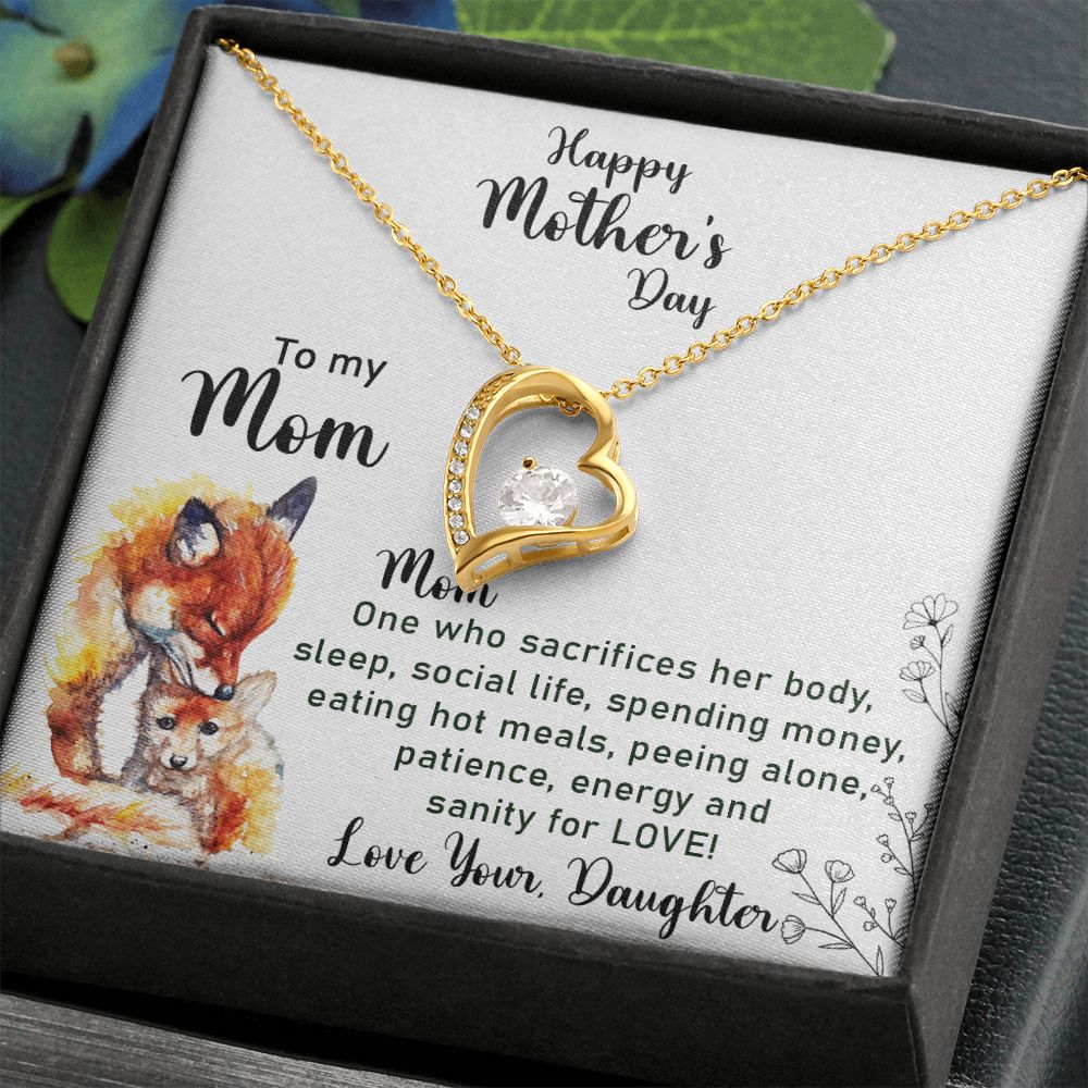 Mom Necklace Gifts for Mom from Daughter to Mom Gifts for Mothers Day from Daughter, To My Mom Necklace from Daughter to Mom Birthday Gifts Necklace with Message Card and Gift Box2223 Forever Love Necklace