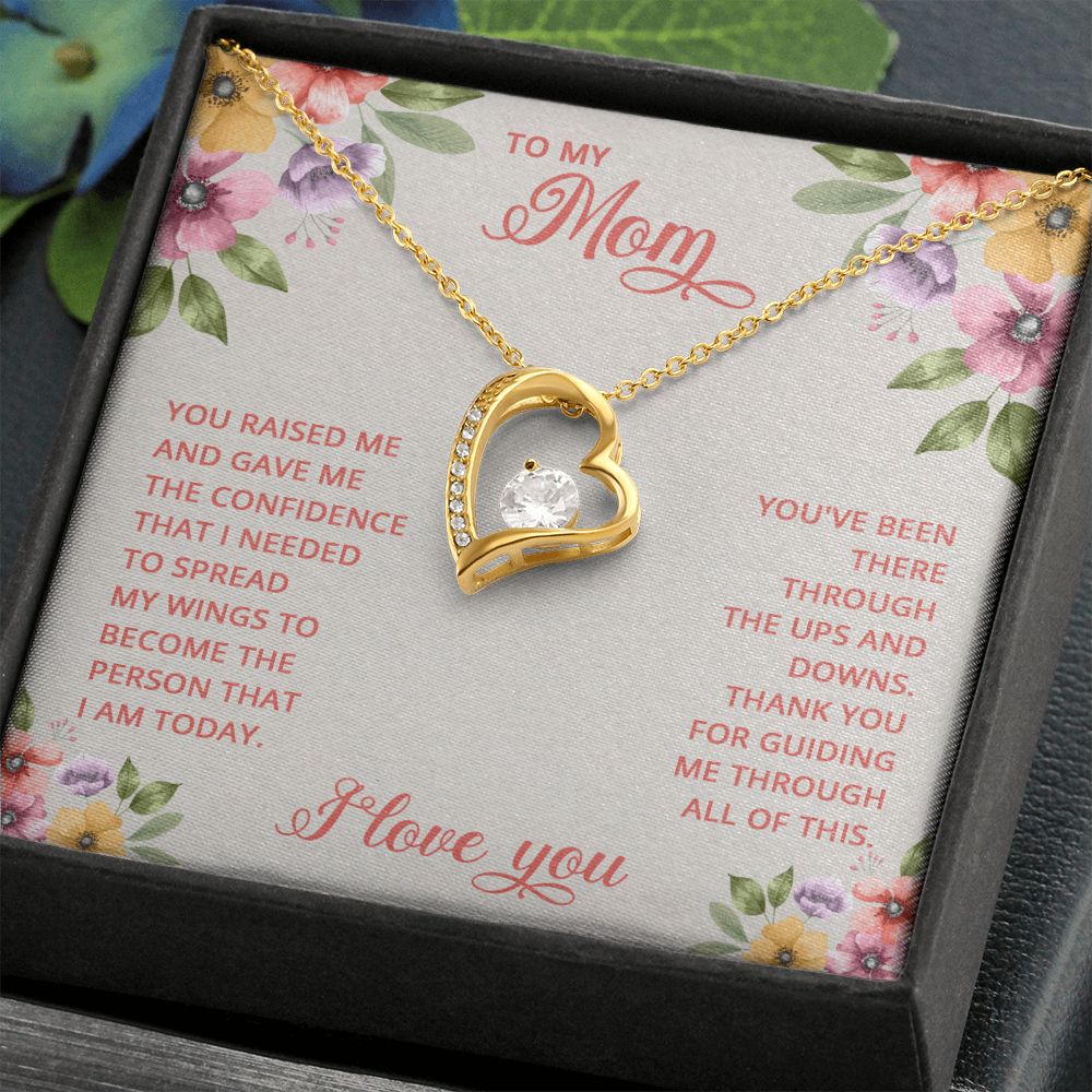 Mom Necklace Gifts for Mom from Daughter to Mom Gifts for Mothers Day from Daughter, To My Mom Necklace from Daughter to Mom Birthday Gifts Necklace with Message Card and Gift Box16 Forever Love Necklace