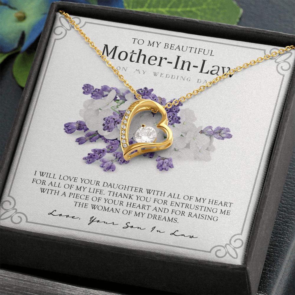Mother in Law Necklace, Jewelry for Women, Future Mother in Law Gifts from Daughter in Law, Mother of Bride Gifts For Mother in Law, Birthday Gifts For Mother In Law From Daughter In Law9 Forever Love Necklace