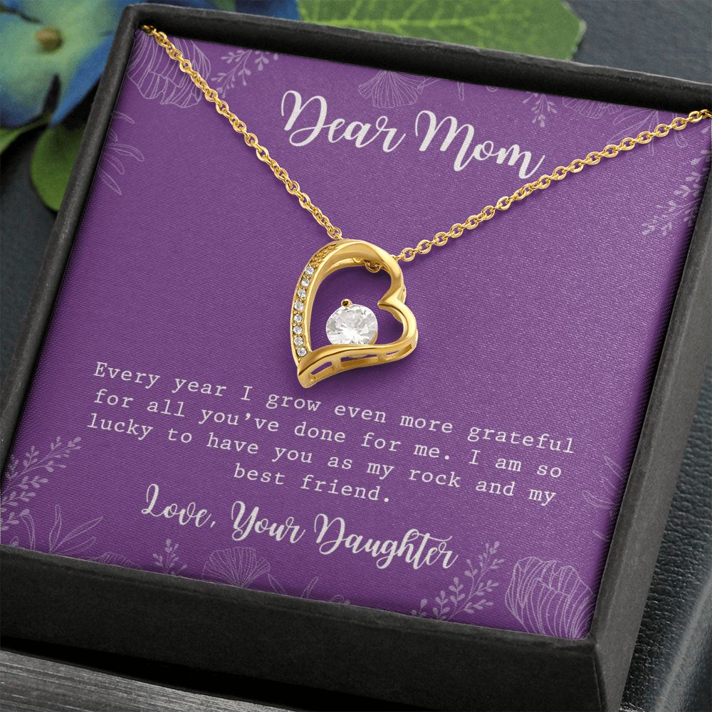 Mom Necklace Gifts for Mom from Daughter to Mom Gifts for Mothers Day from Daughter, To My Mom Necklace from Daughter to Mom Birthday Gifts Necklace with Message Card and Gift Box2234 Forever Love Necklace