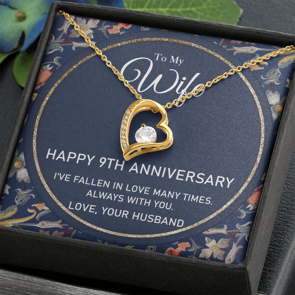 To My Wife Necklace from Husband, Personalized Necklace for Women, Luxury Necklace for Wife from Man Men, Wedding Anniversary Present For Wife, Beautiful Wife Jewelry Christmas Birthday Gifts For Wife6 Forever Love Necklace