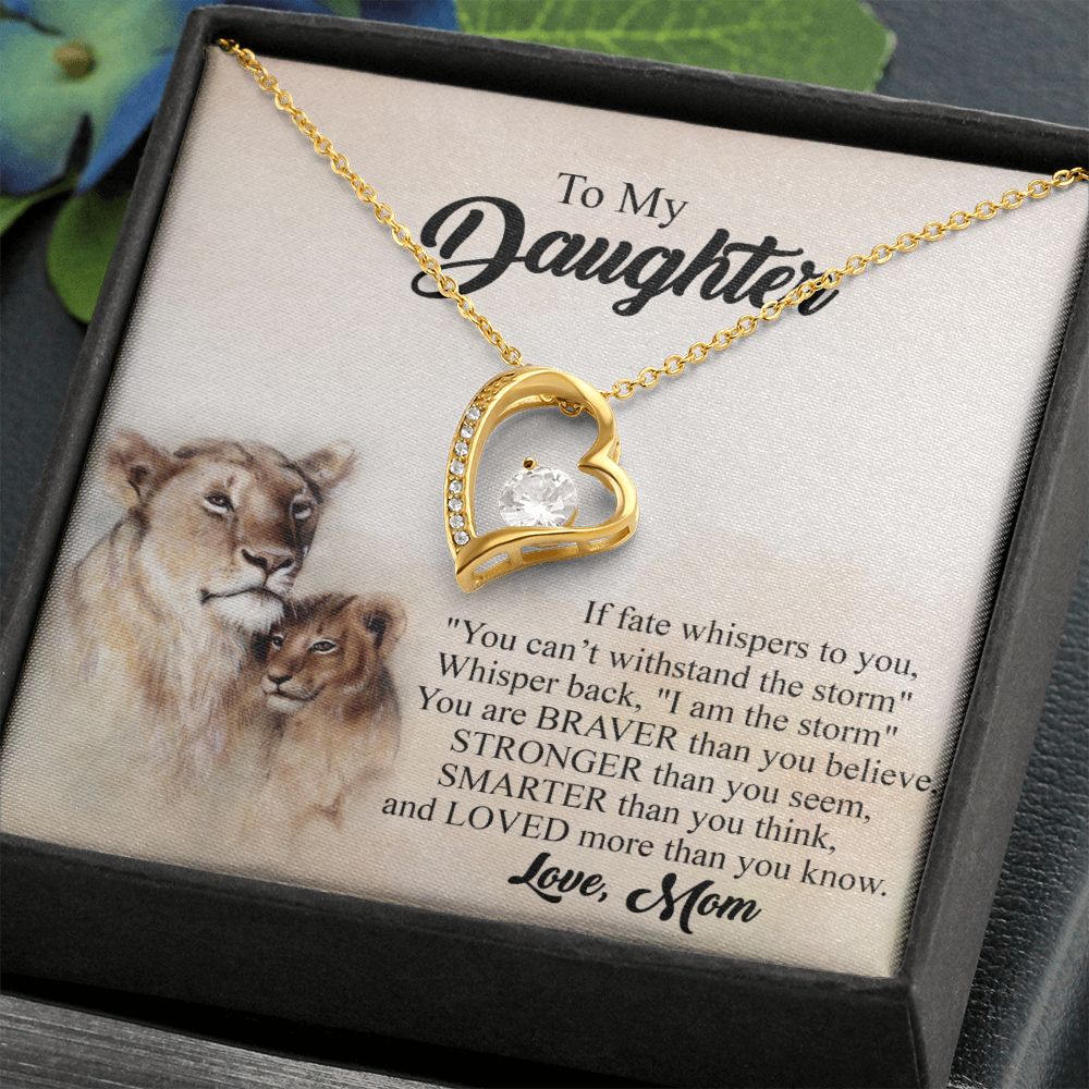 Mother Daughter Gift Ideas, To My Daughter Gift Necklace from Mom, Jewelry Pendant Present for Daughter, Birthday Christmas Gift Graduation Gifts for Daughters, Mother and Daughter Necklace 24 Forever Love Necklace