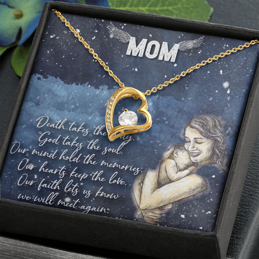 To My Mom Necklace Pendant Gift From Daughter Your Faith Lets Us Know With Message Card Gift For Mom Forever Love Necklace