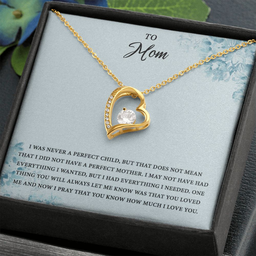 Mom Necklace Gifts for Mom from Daughter to Mom Gifts for Mothers Day from Daughter, To My Mom Necklace from Daughter to Mom Birthday Gifts Necklace with Message Card and Gift Box2227 Forever Love Necklace