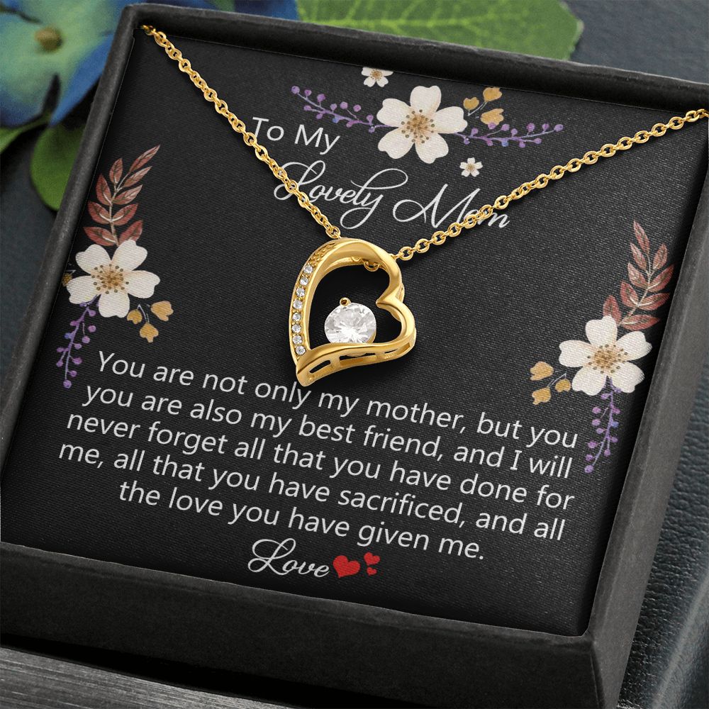 To My Mom Necklace, Gift For Mom, Mother's Day Gift from Daughter, Mom Jewelry Gift for Mothers Day, Birthday Gift for Mother, Moms Gift from Daughter Son, Necklace for Mom Mother15 Forever Love Necklace
