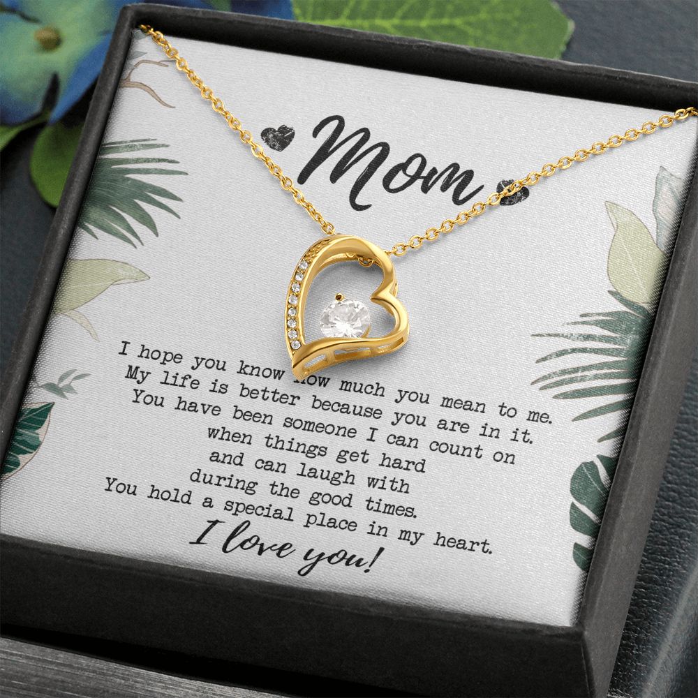 Mothers Day Gift, Gift for Mom, Birthday, Heart Necklace, Mother Daughter Necklace, Gifts for Mom from Daughter, from Son to Mom Forever Love Necklace