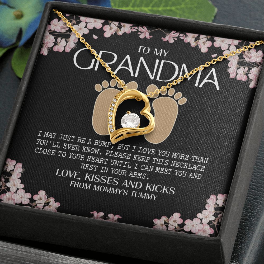 To My Grandma Necklace, Gift for Grandmother Necklace, Mothers Day Gift For Grandma Nana, Grandma Jewelry From Grandchildren GrandKids , Jewelry Box Gift For Grandma Grandmother16 Forever Love Necklace