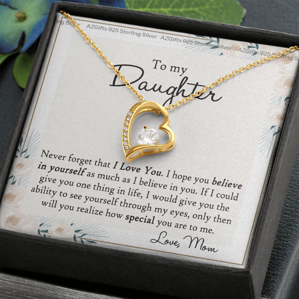 Mother Mom Daughter Necklace Hearts Pendant Necklace Jewelry Gifts for Mom Mother Daughter Jewelry Gift for Women Present for Birthday Anniversary Christmas Forever Love Necklace