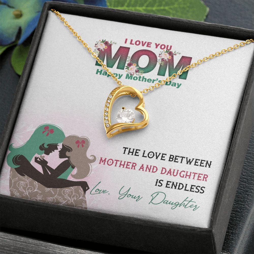 Mom Necklace Gifts for Mom from Daughter to Mom Gifts for Mothers Day from Daughter, To My Mom Necklace from Daughter to Mom Birthday Gifts Necklace with Message Card and Gift Box2236 Forever Love Necklace