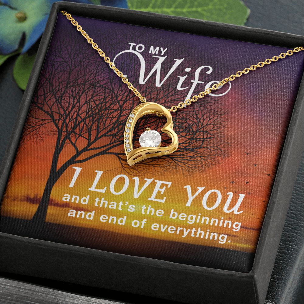 Birthday Gifts For Wife, Necklace Gifts For Wife From Husband, To My Wife Jewelry For Women , To My Wife Necklace  from Husband Wedding Anniversary Present For Wife, Beautiful Wife Jewelry Christmas14 Forever Love Necklace