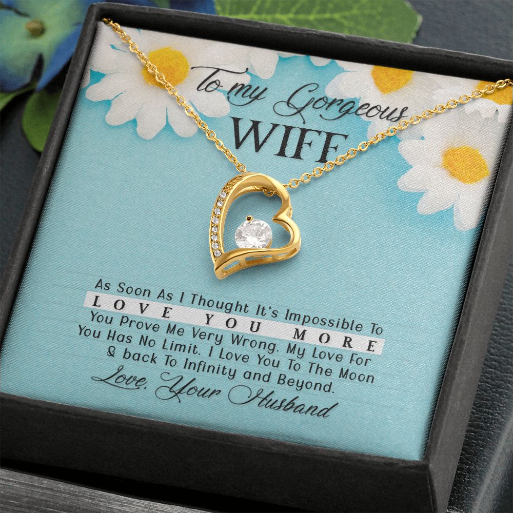Birthday Gifts For Wife, Necklace Gifts For Wife From Husband, To My Wife Jewelry For Women , To My Wife Necklace  from Husband Wedding Anniversary Present For Wife, Beautiful Wife Jewelry Christmas33 Forever Love Necklace